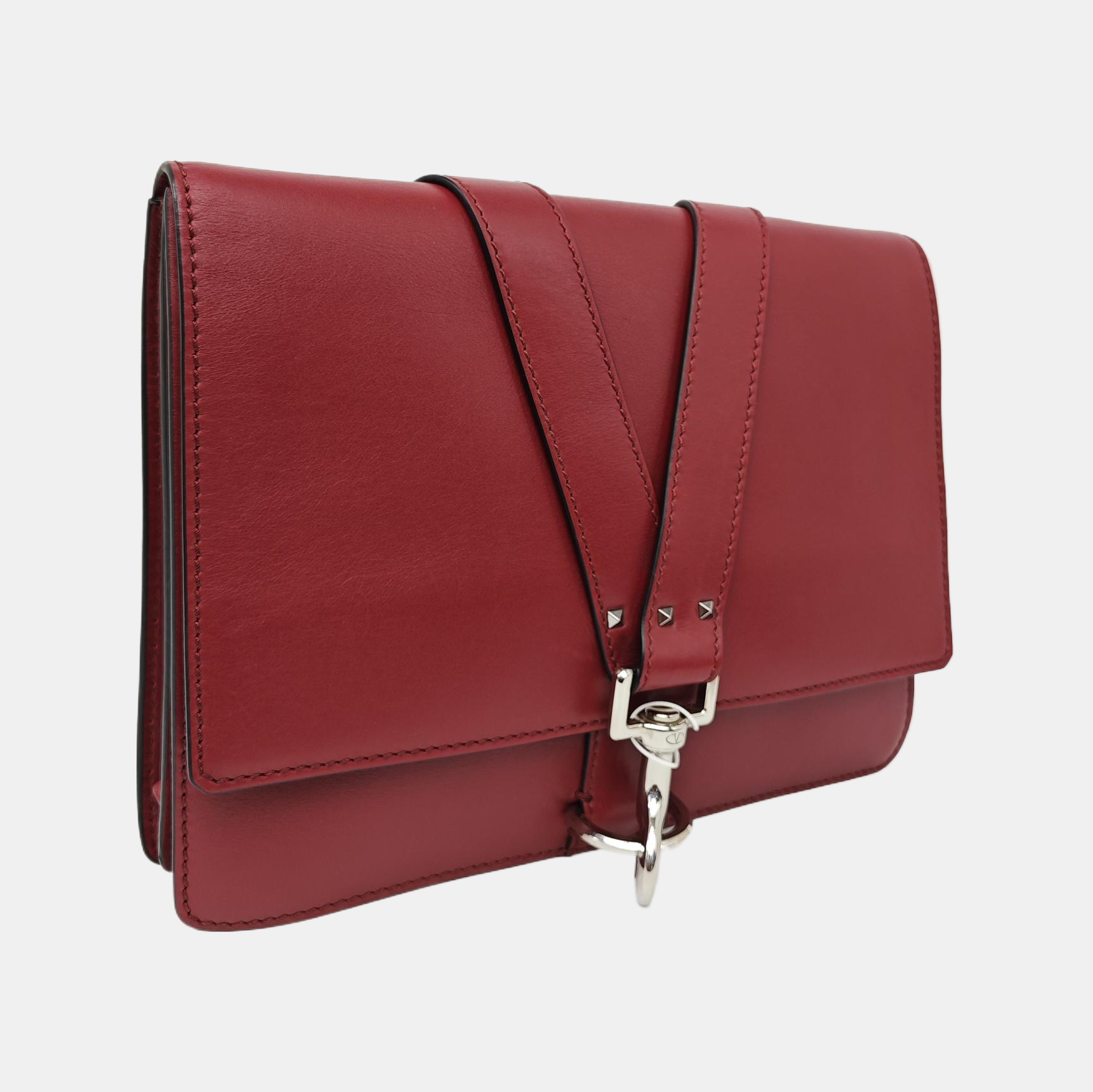 Calfskin Clutch Red