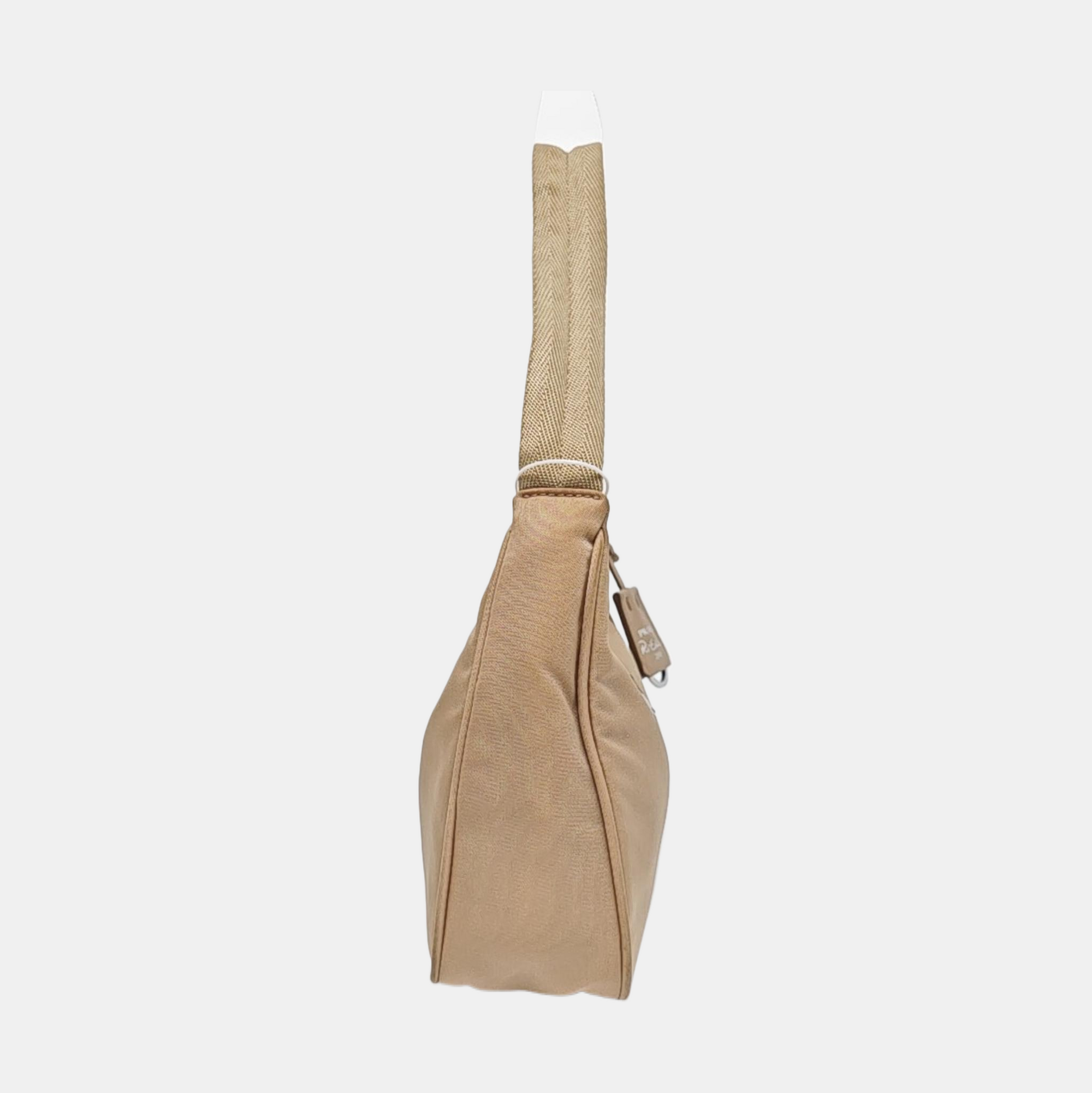 Authenticated pre-owned  Re-Edition2000 Mini Nylon Beige - Top Handle Bag at Looply