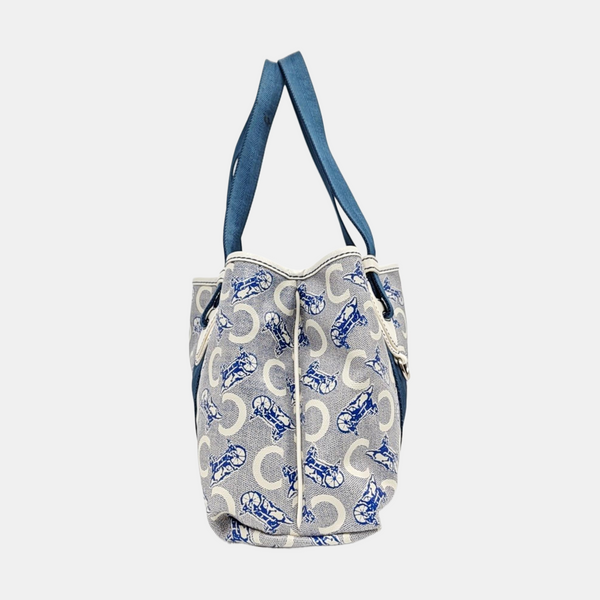 Coated Canvas Tote Bag Gray