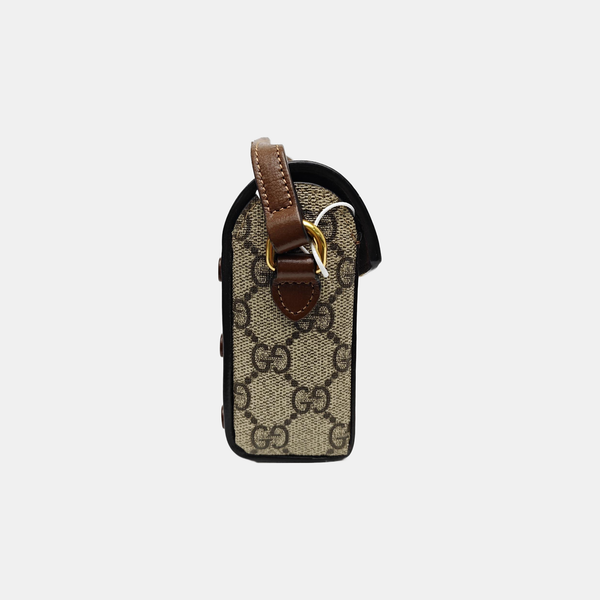 Horsebit 1955 Mini Monogram Coated Canvas Beige