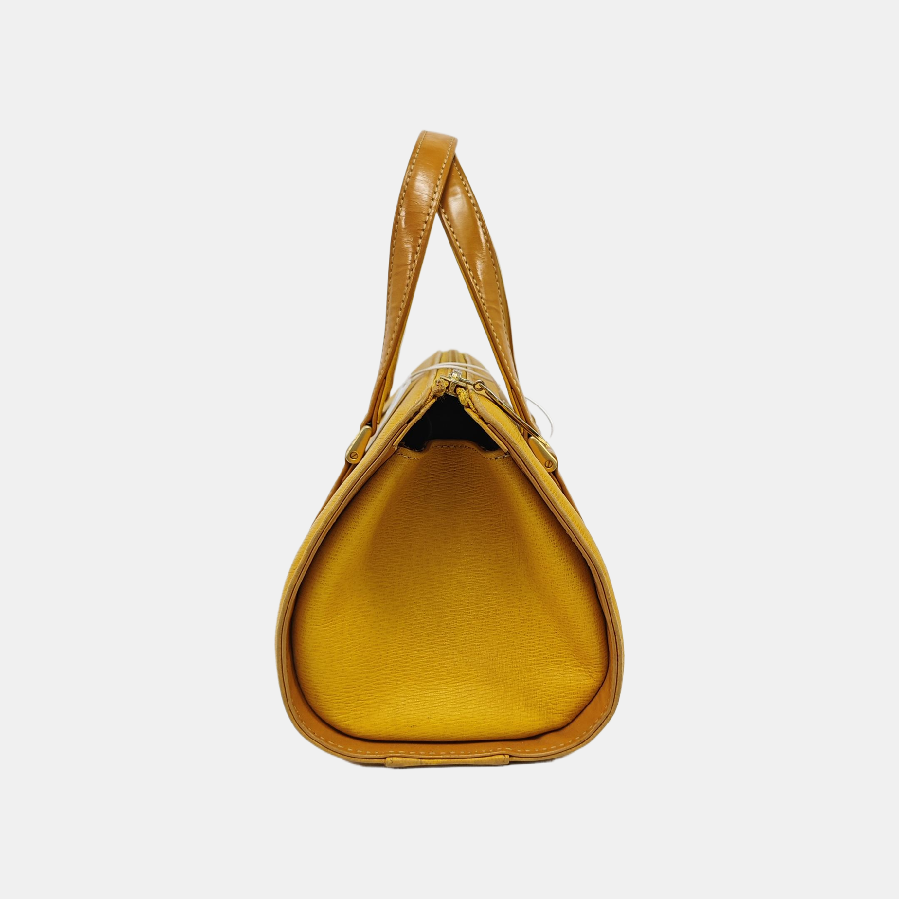 Calfskin Top Handle Bag Yellow