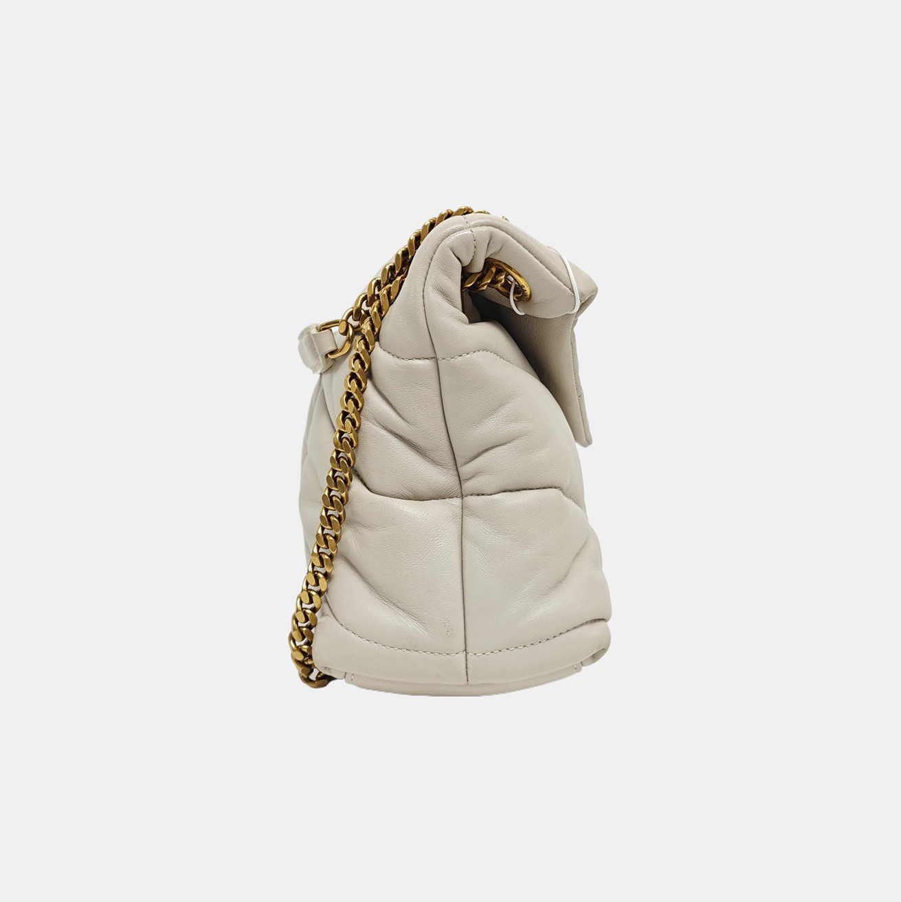 PUFFER Small Quilted Lambskin Gray