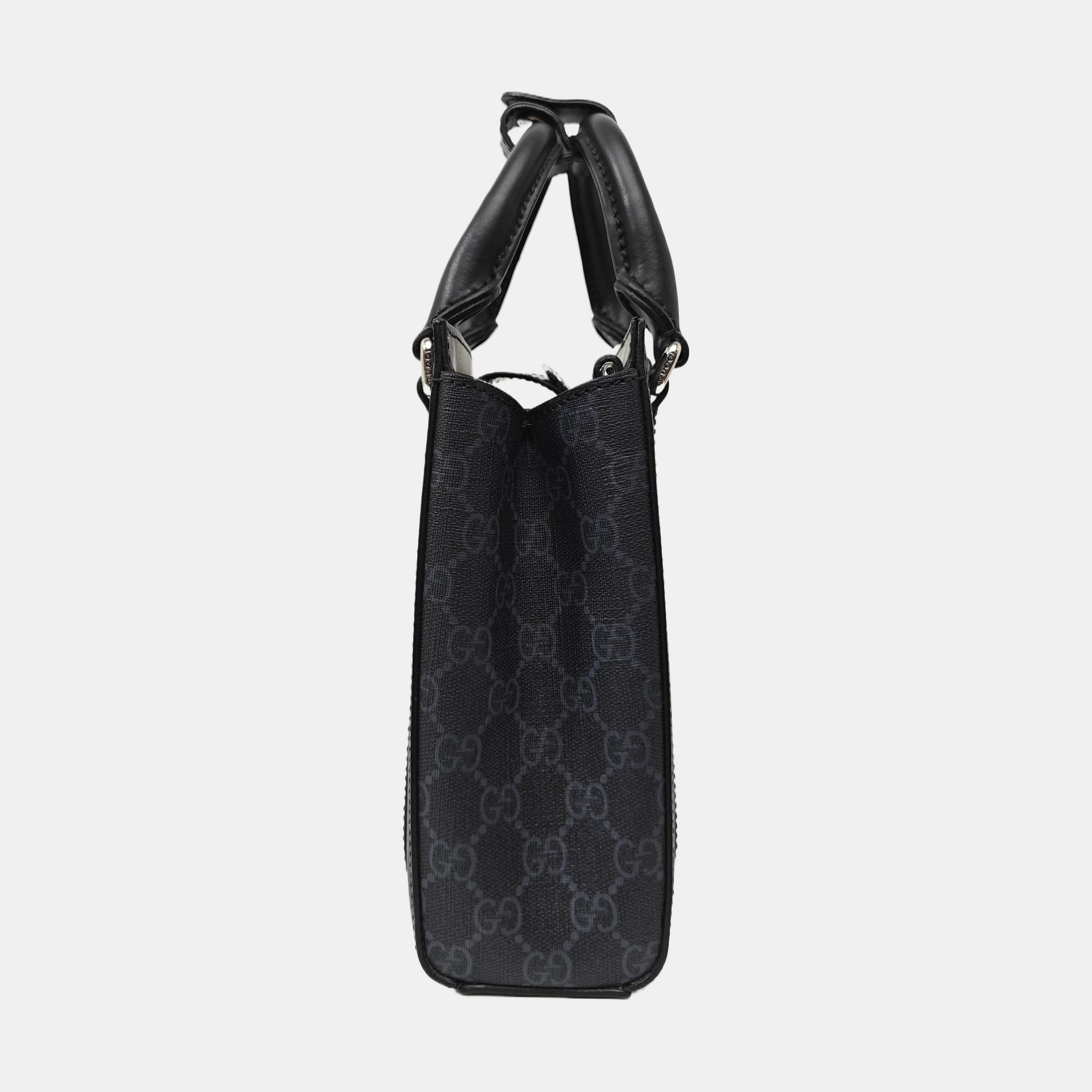 Coated Canvas Tote Bag Mini Black
