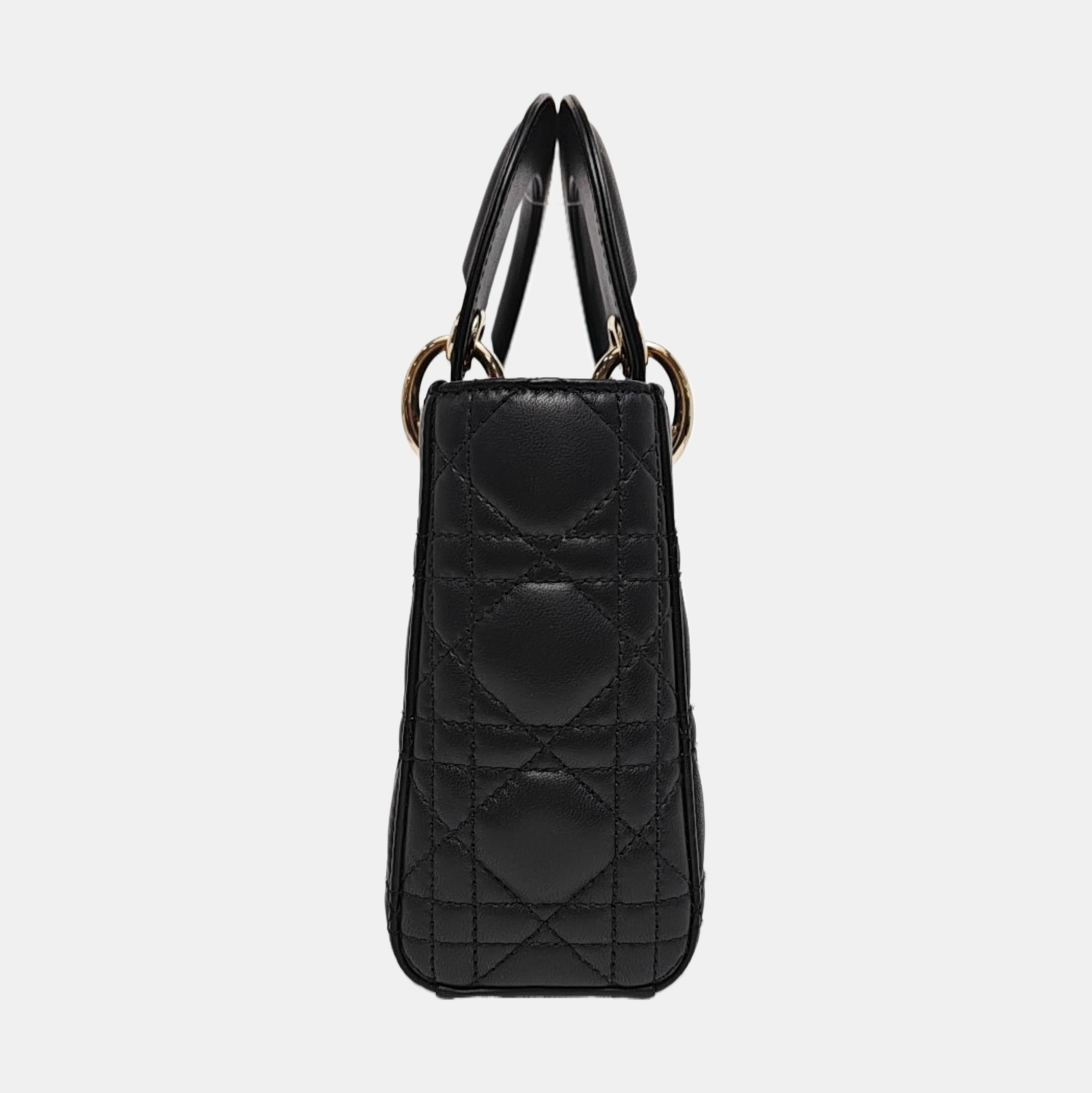 Lady Dior Mini Cannage Lambskin Black