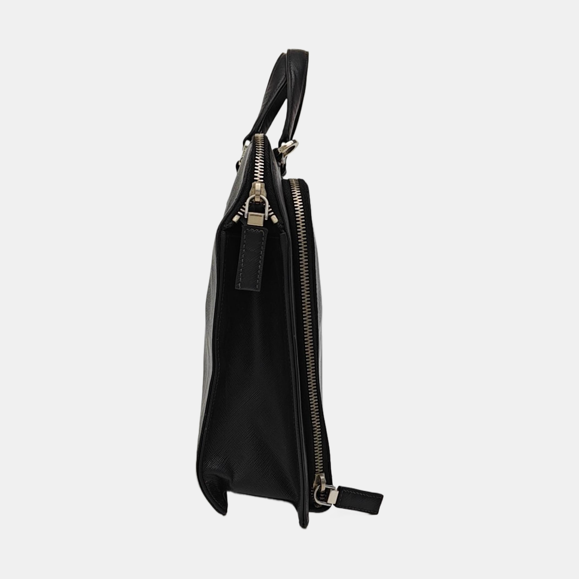 Saffiano Calfskin Tote Bag Black