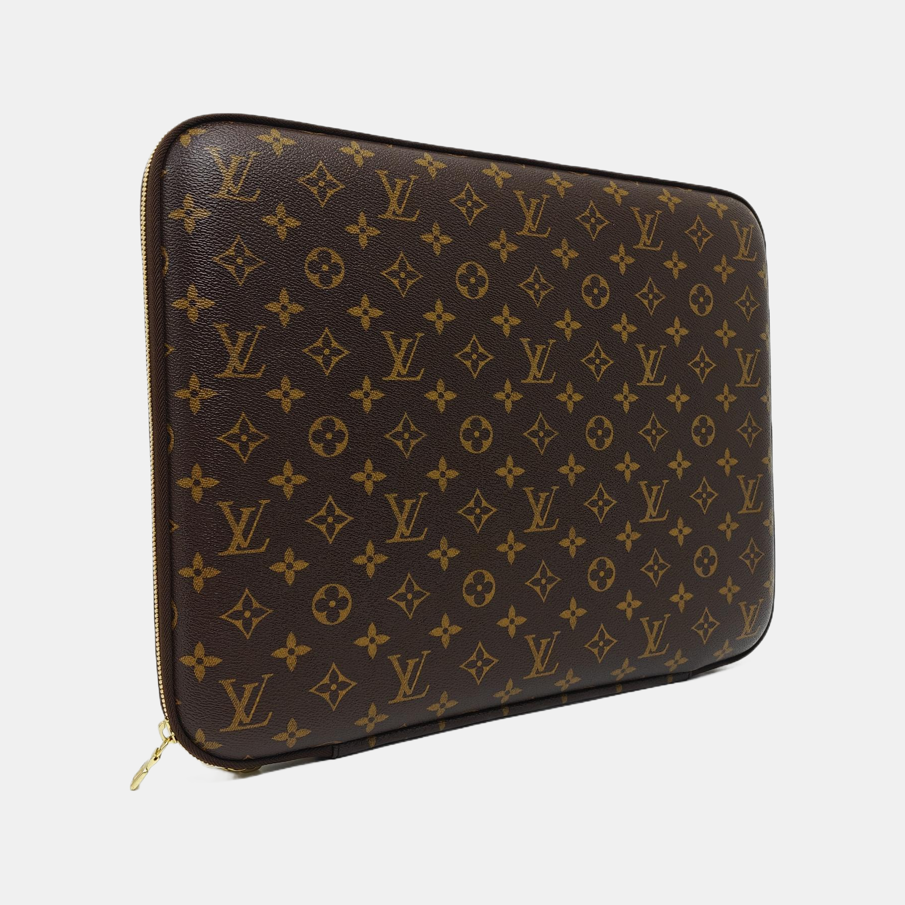 SLEEVE Monogram Coated Canvas Brown