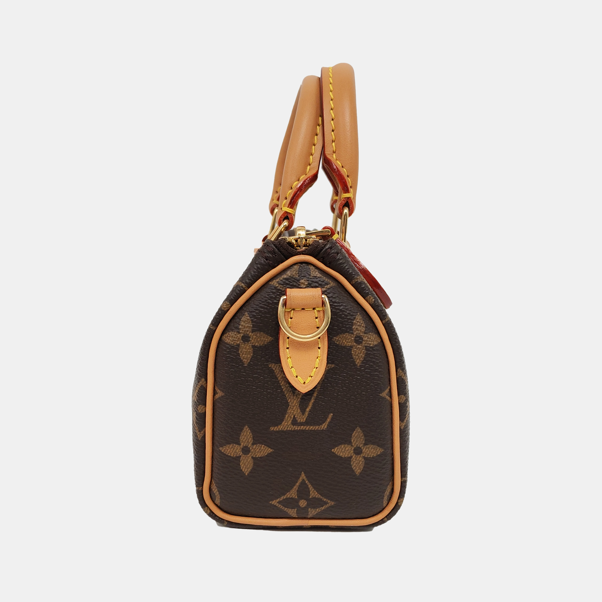 Authenticated pre-owned  SPEEDY Nano Monogram Coated Canvas Brown - Shoulder Bag at Looply