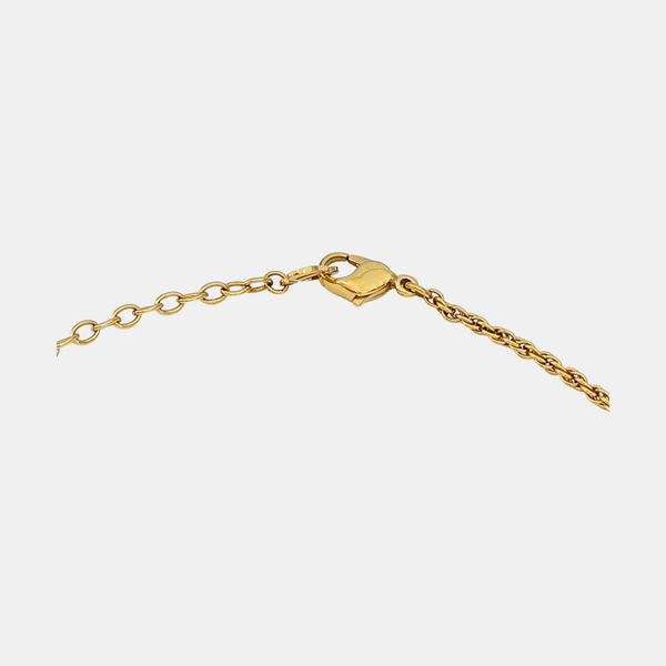 Twist Round Metal Gold Necklace