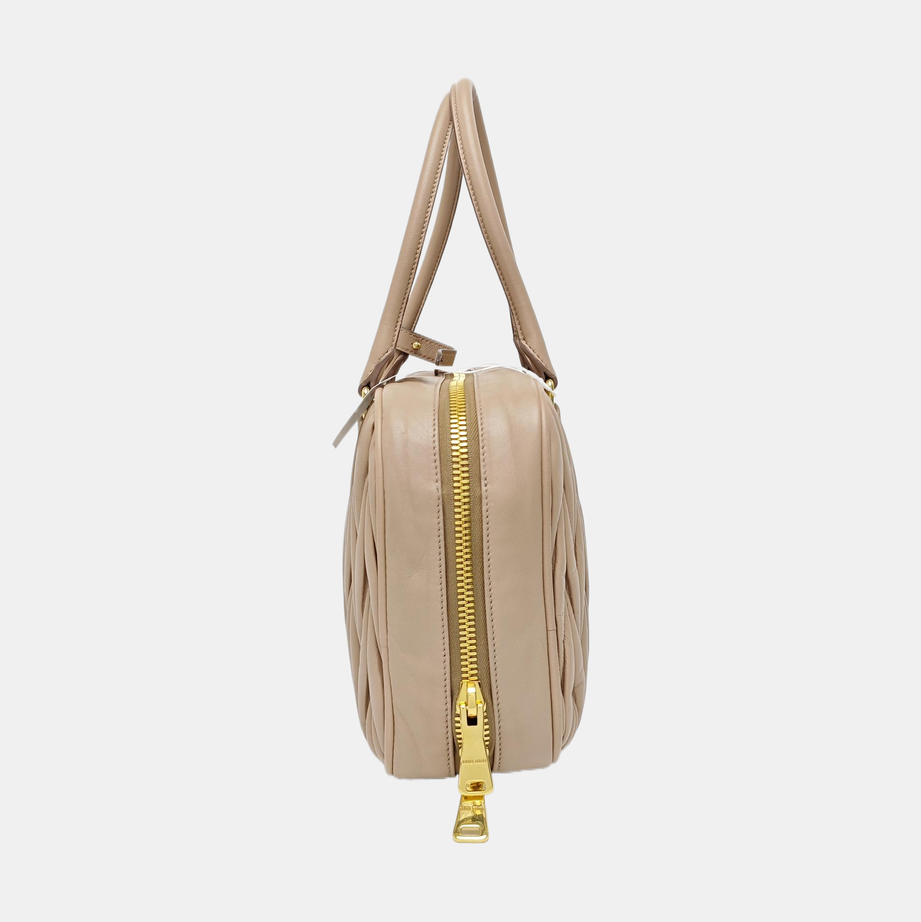Arcadie Matelassé Quilted Lambskin Beige