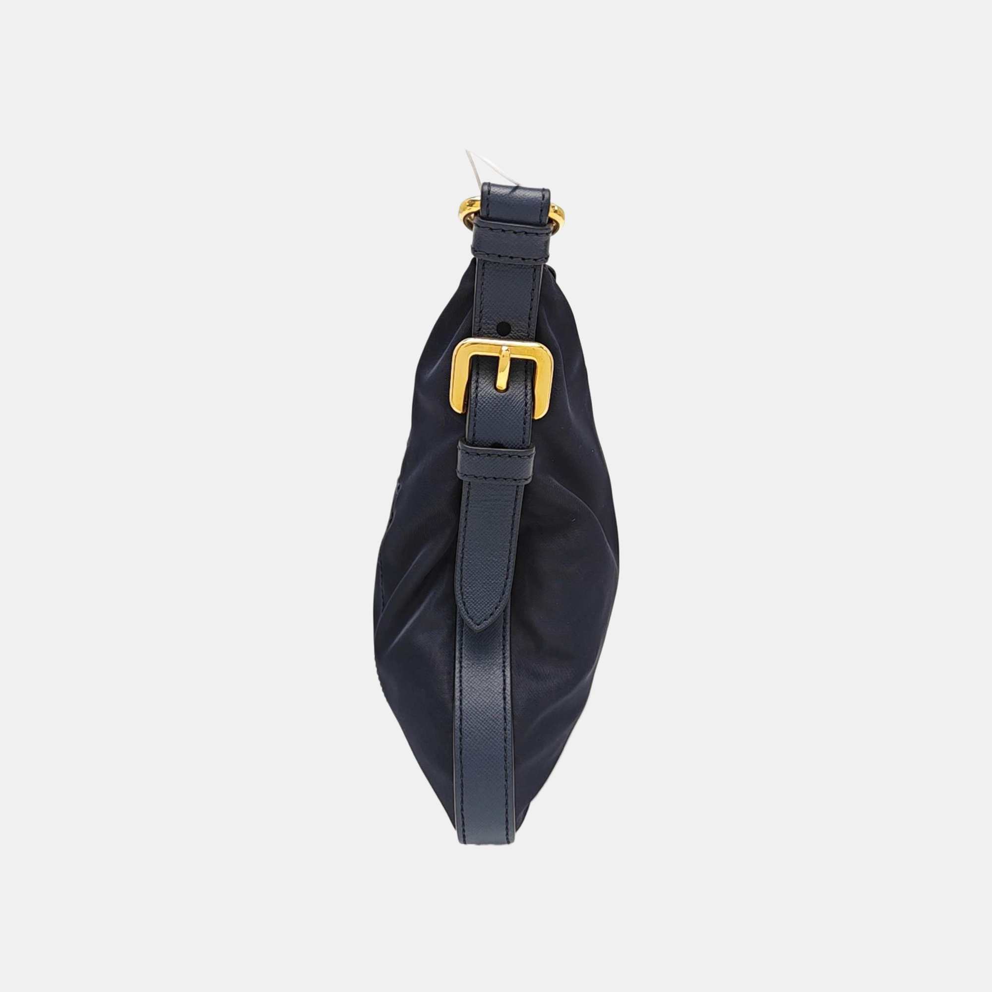 Nylon Shoulder Bag Blue