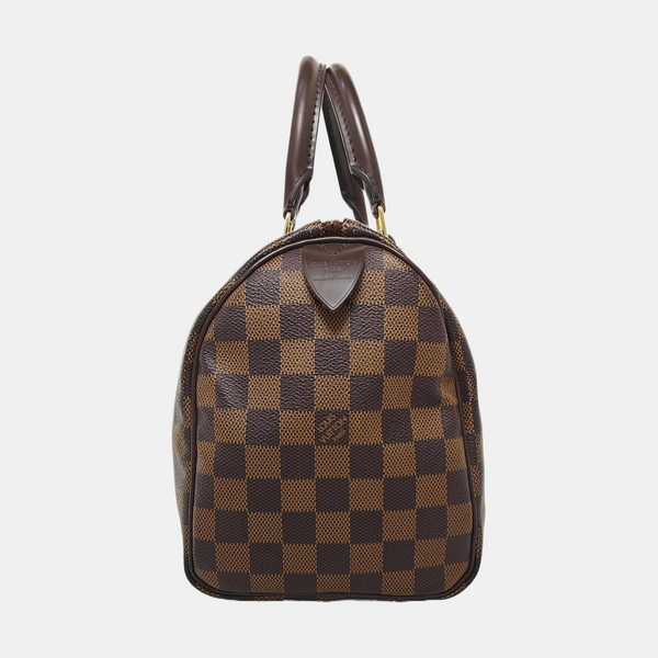 SPEEDY 25 Damier Ebene Coated Canvas Brown