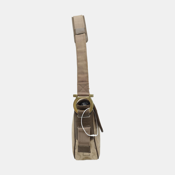 Fabric Top Handle Bag Beige