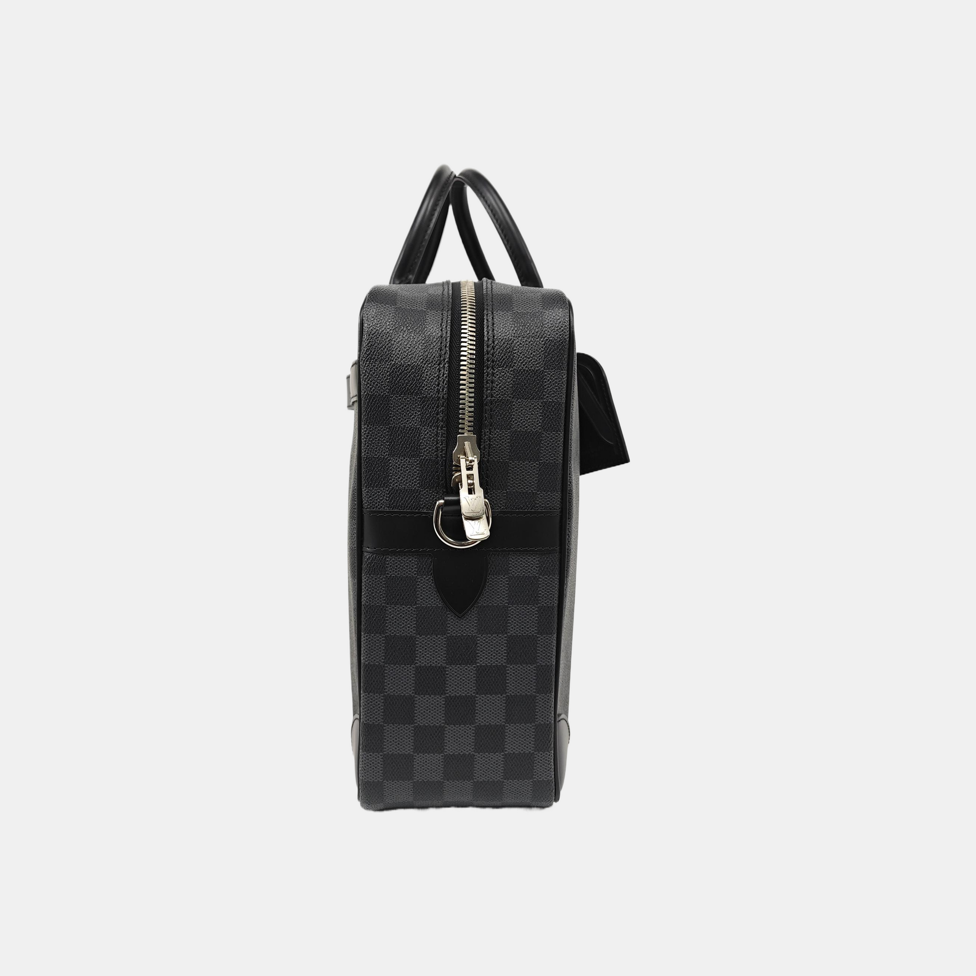 Damier Graphite Coated Canvas Shoulder Bag Gray