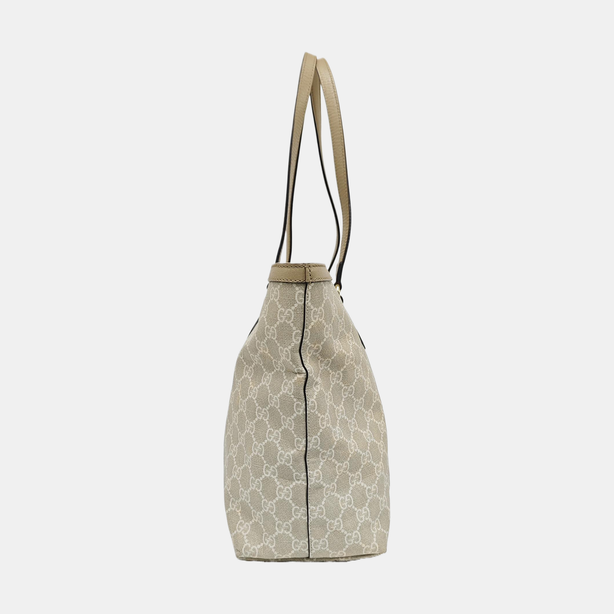 Ophidia Medium Monogram Coated Canvas Beige