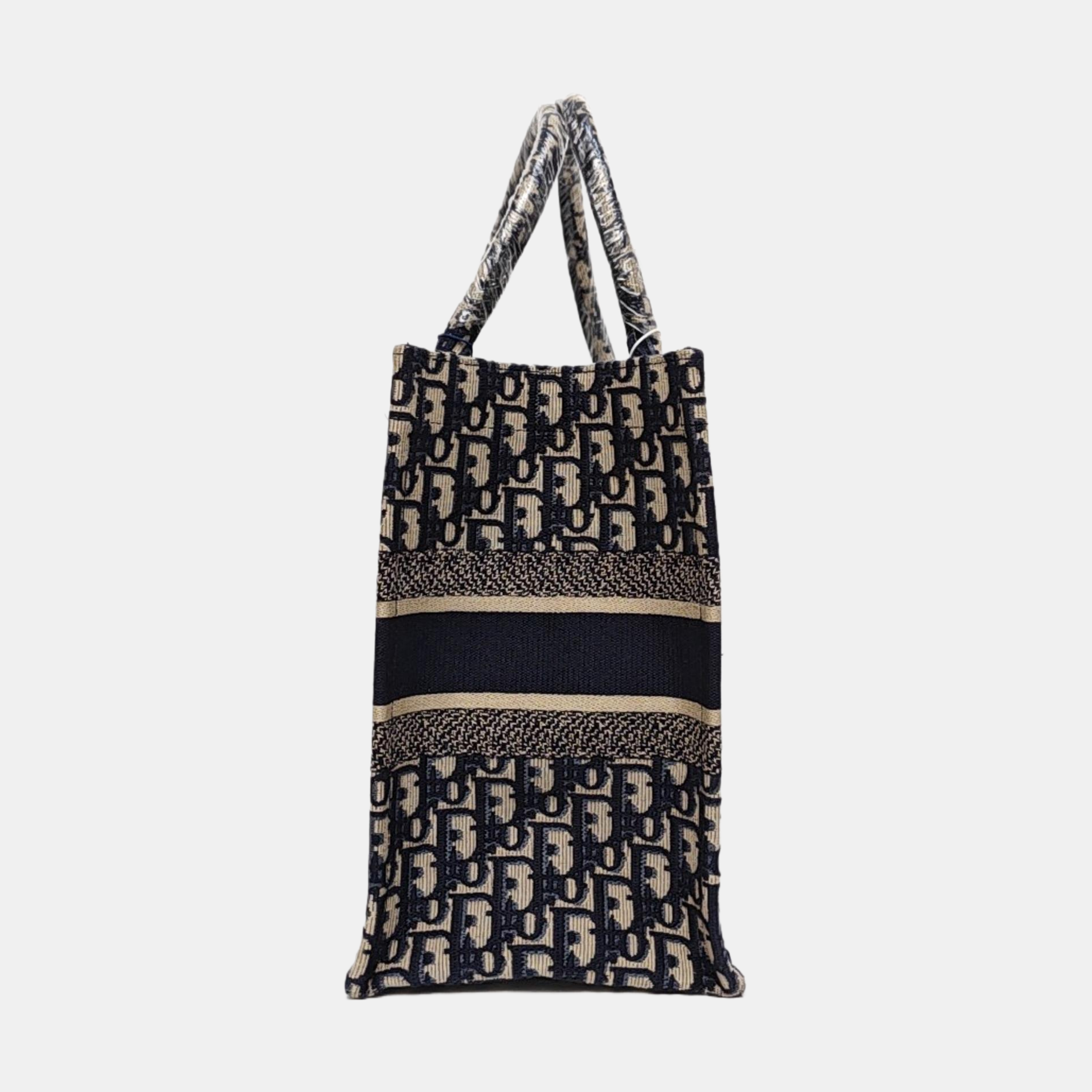 Book Tote Medium Oblique Canvas Blue