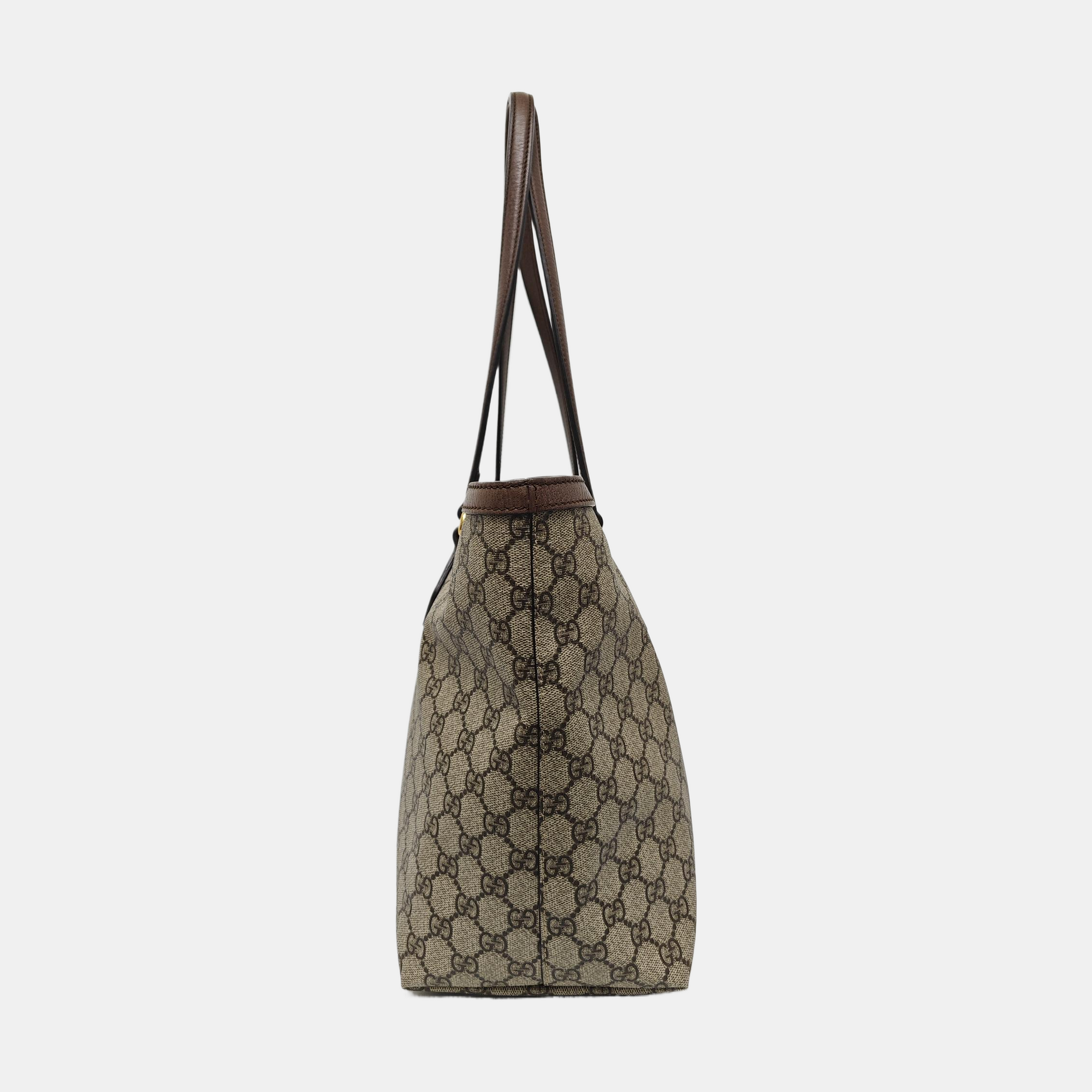 Monogram Coated Canvas Tote Bag Brown