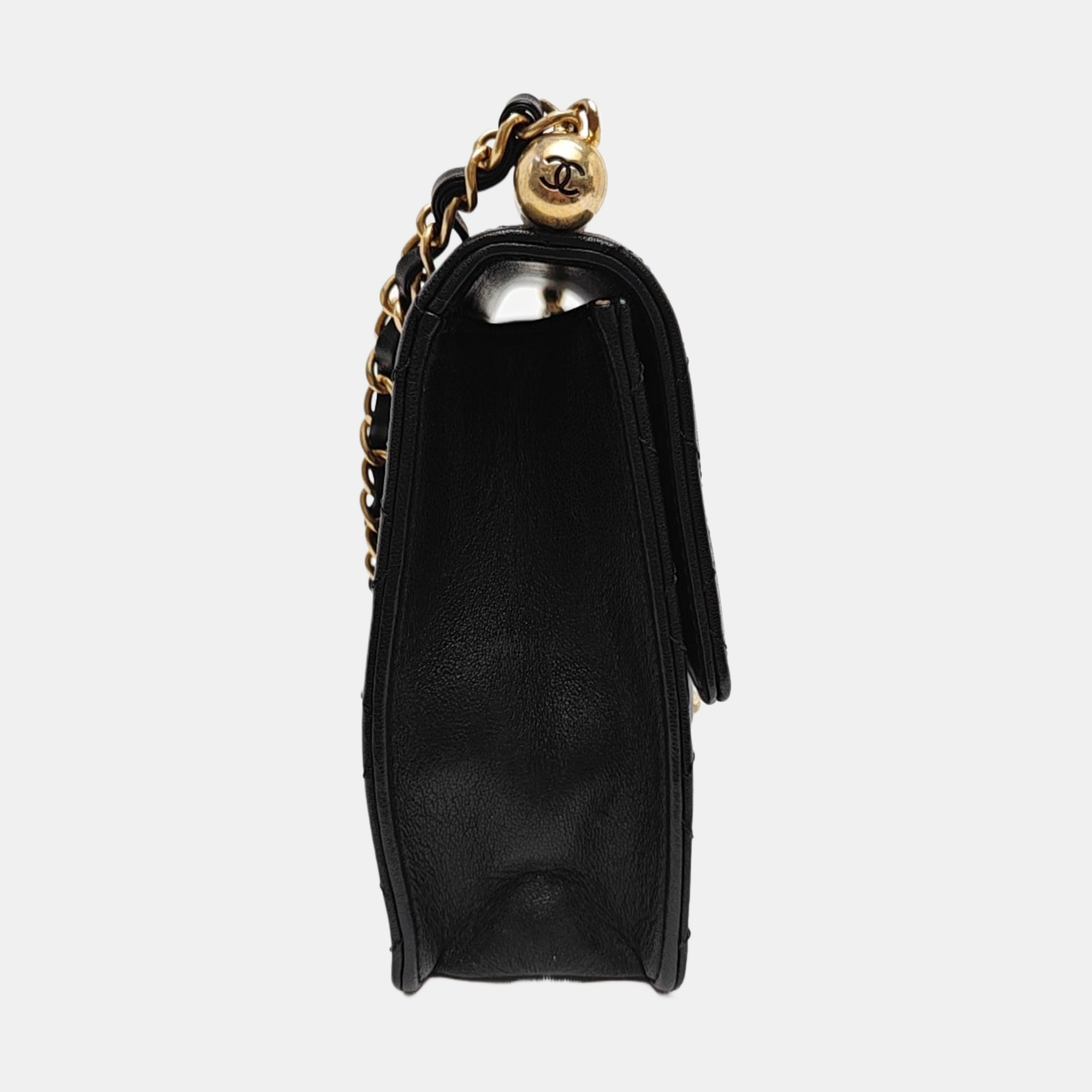 Quilted Lambskin Mini Black