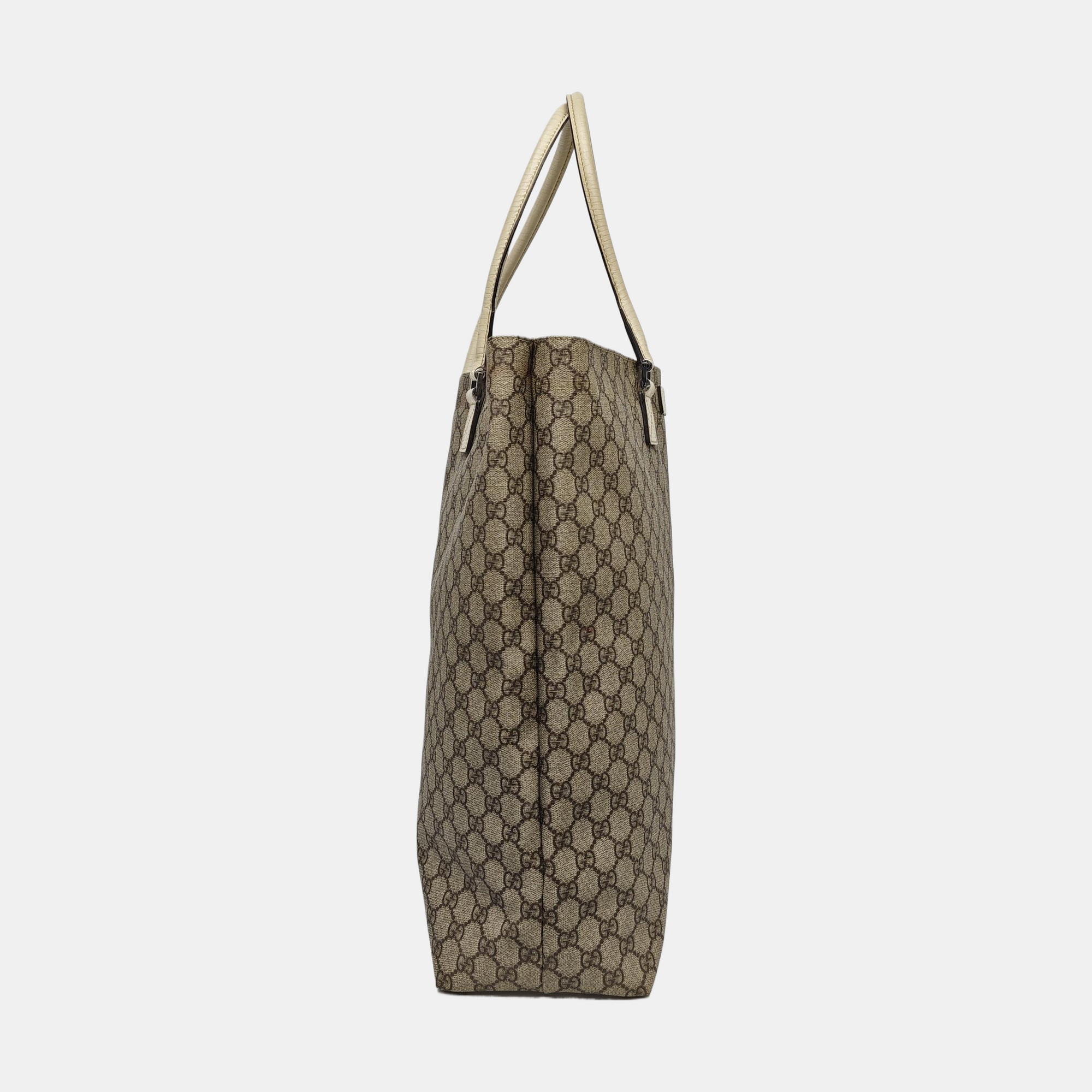 Monogram Coated Canvas Tote Bag Beige