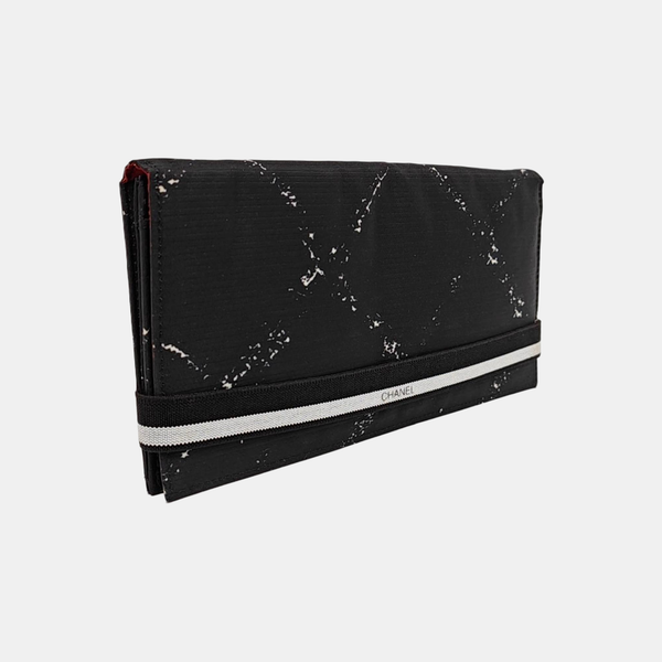 Quilted Nylon Wallet Black