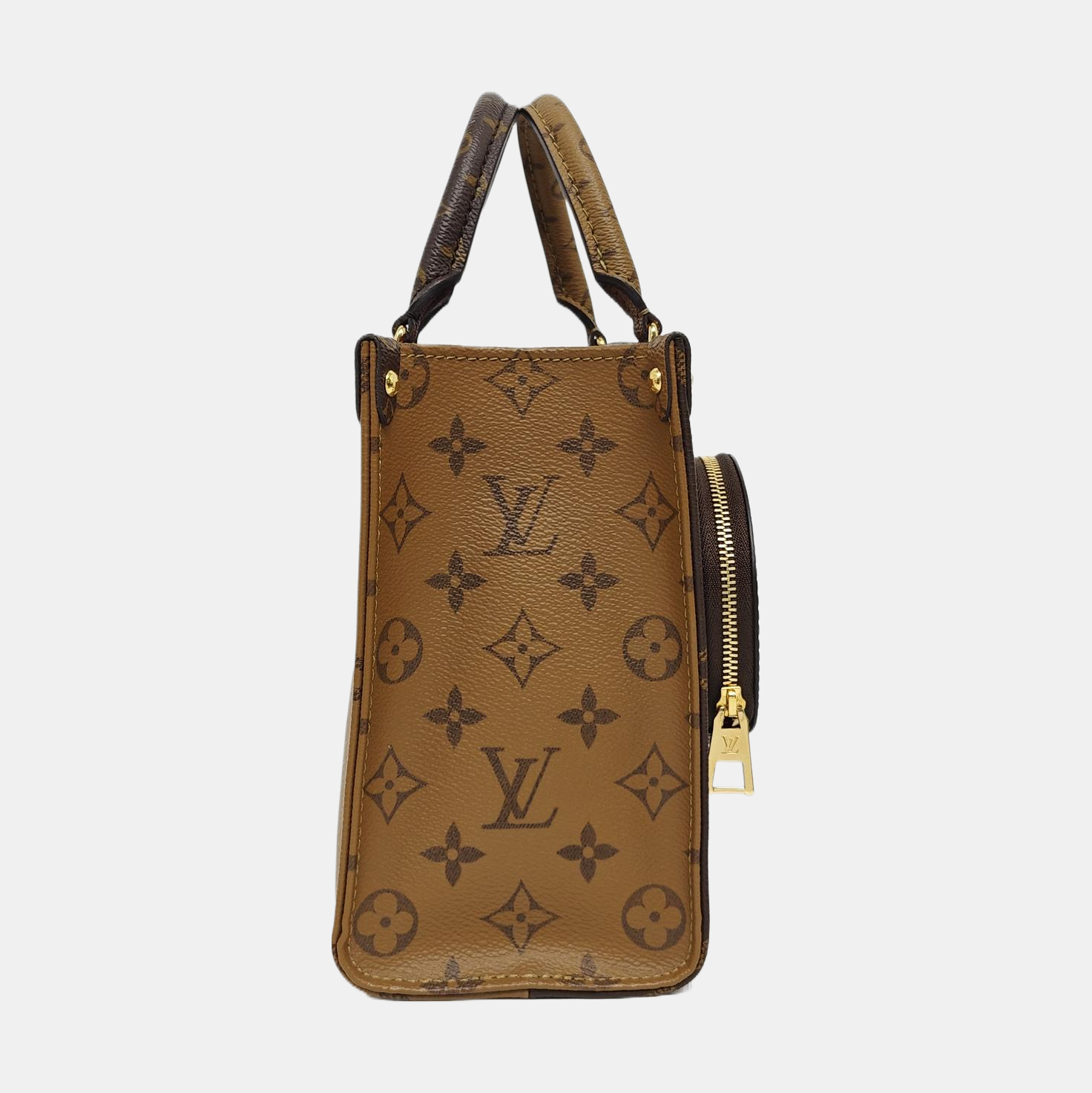 ONTHEGO PM Monogram Coated Canvas Brown