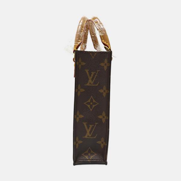 SAC PLAT Mini Monogram Coated Canvas Brown