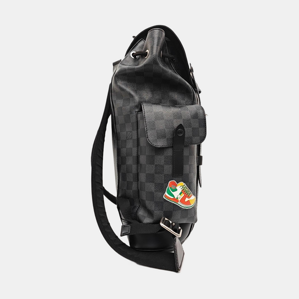 CHRISTOPHER Damier Graphite Coated Canvas Gray