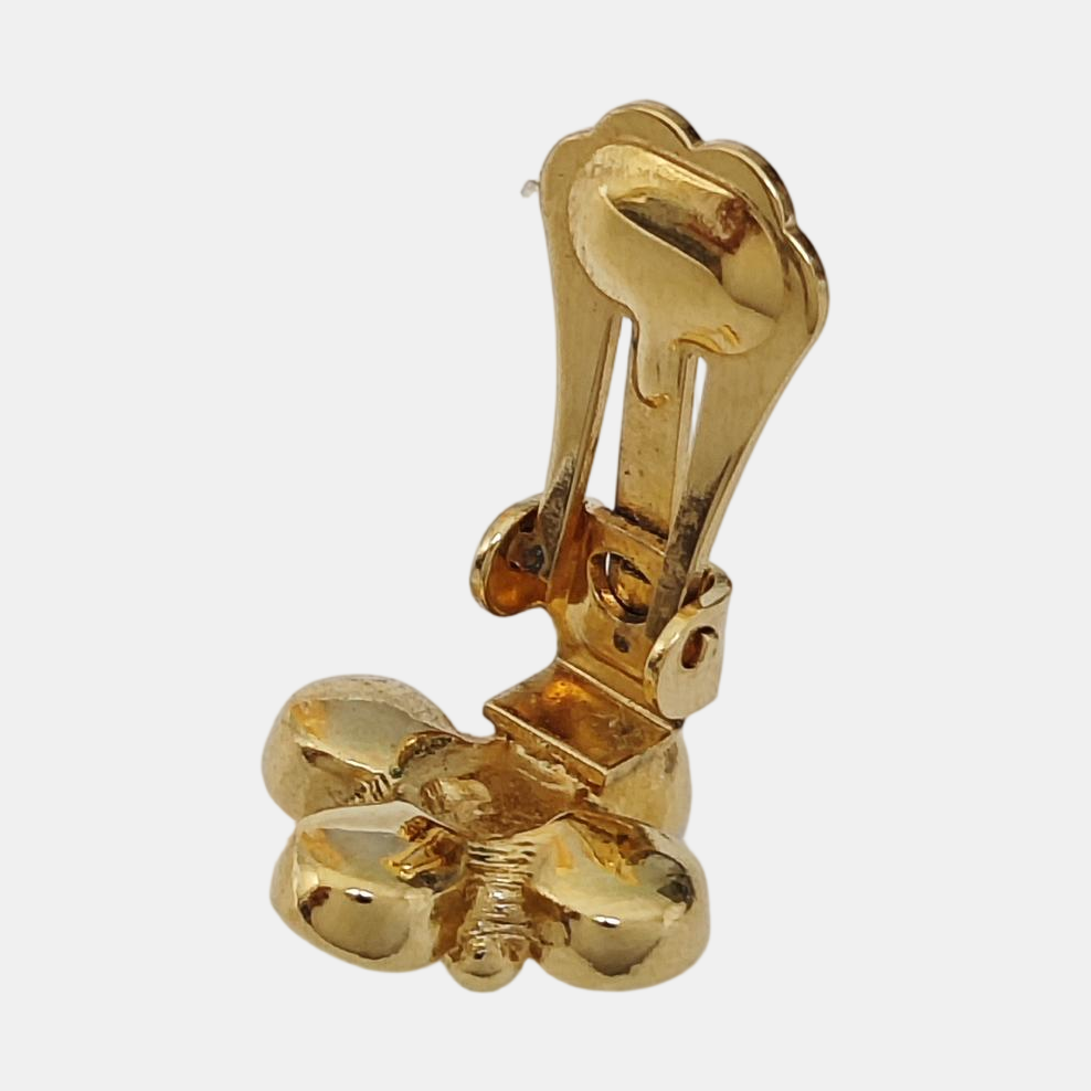 Metal Gold Clip On Earrings