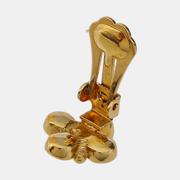 Metal Gold Clip On Earrings