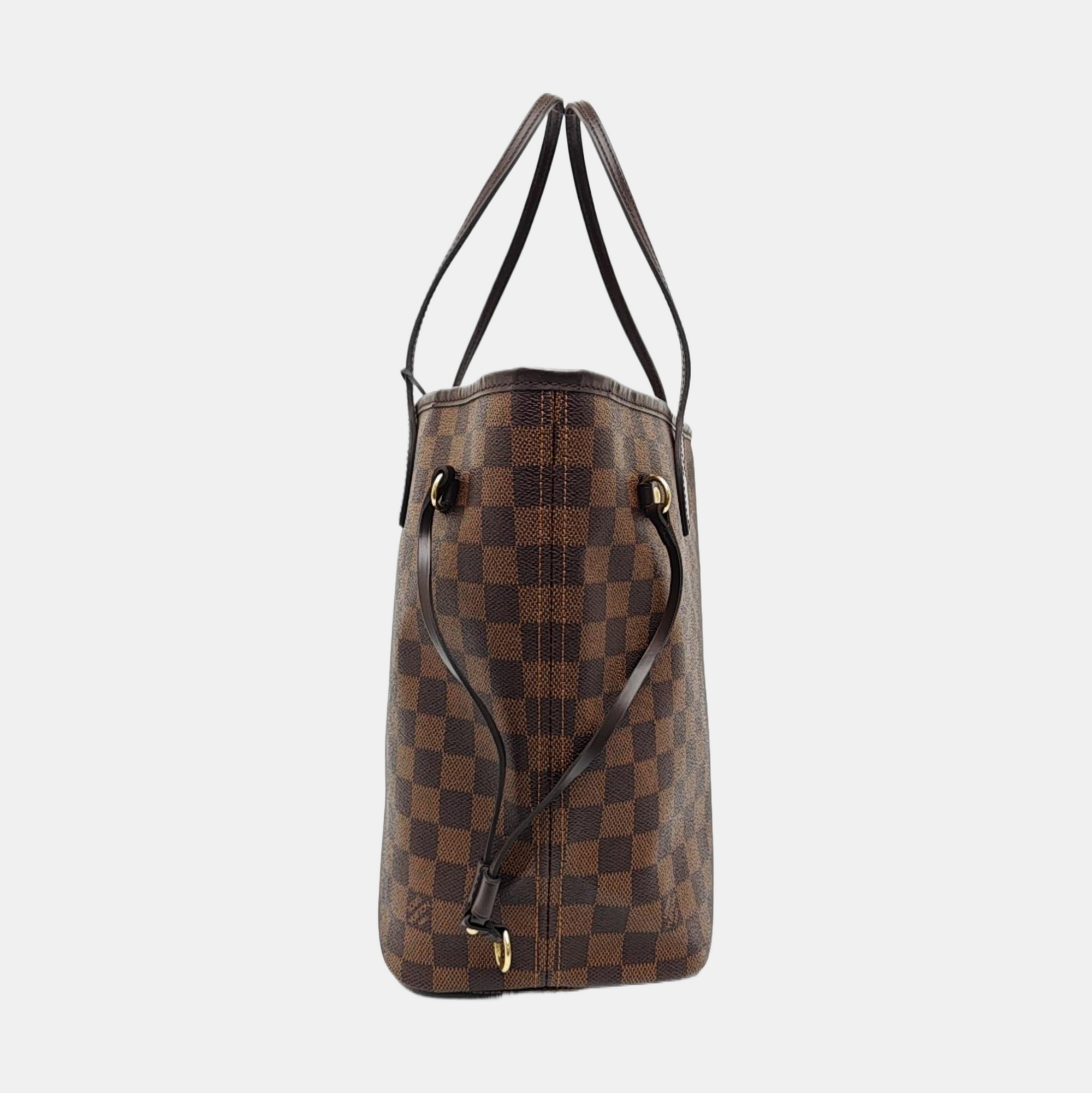 NEVERFULL MM Damier Ebene Coated Canvas Brown