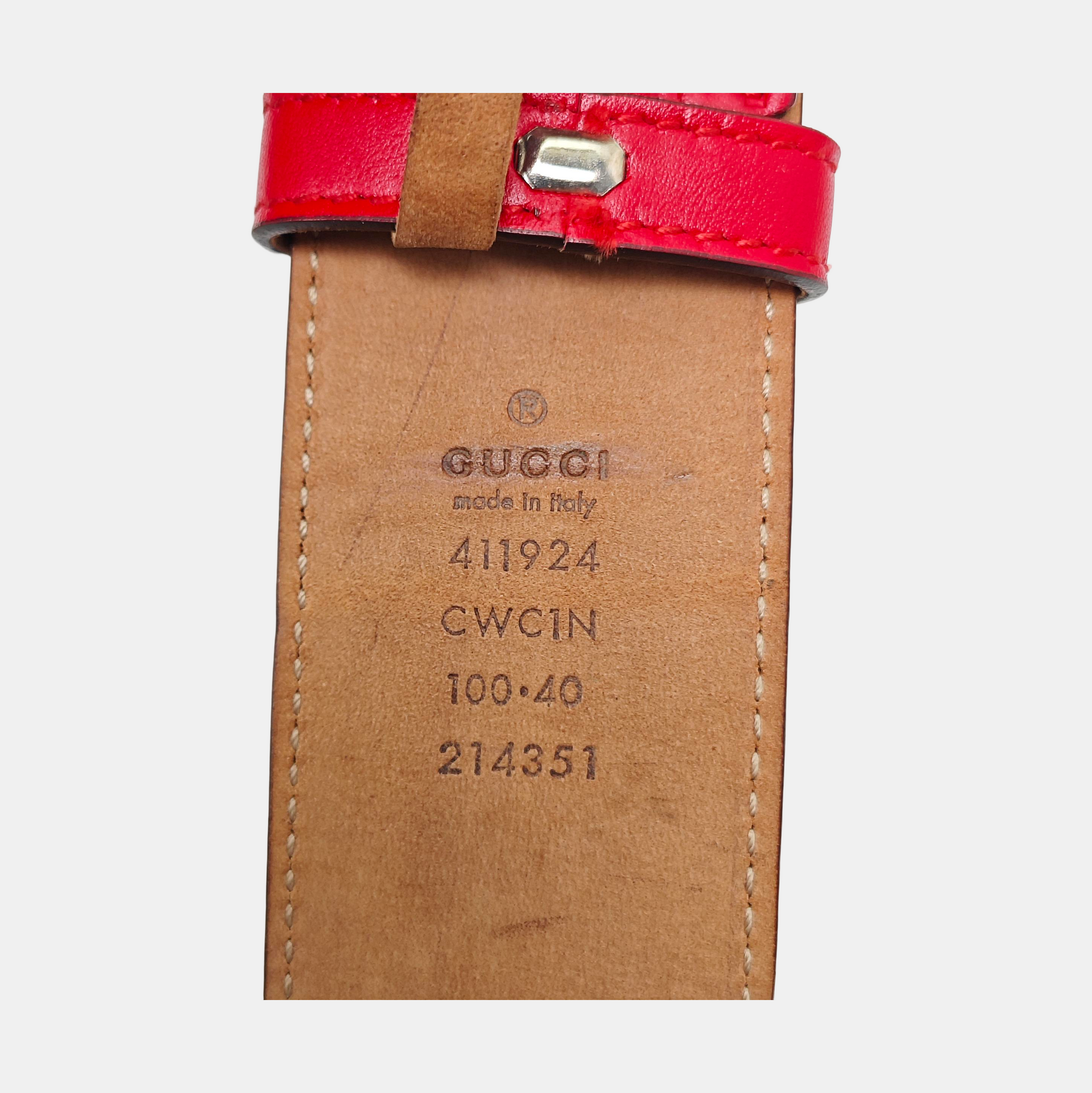 Leather Belt Red