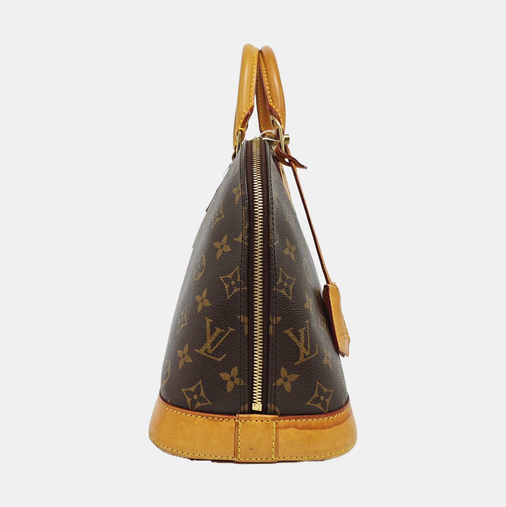 ALMA PM Monogram Coated Canvas Brown