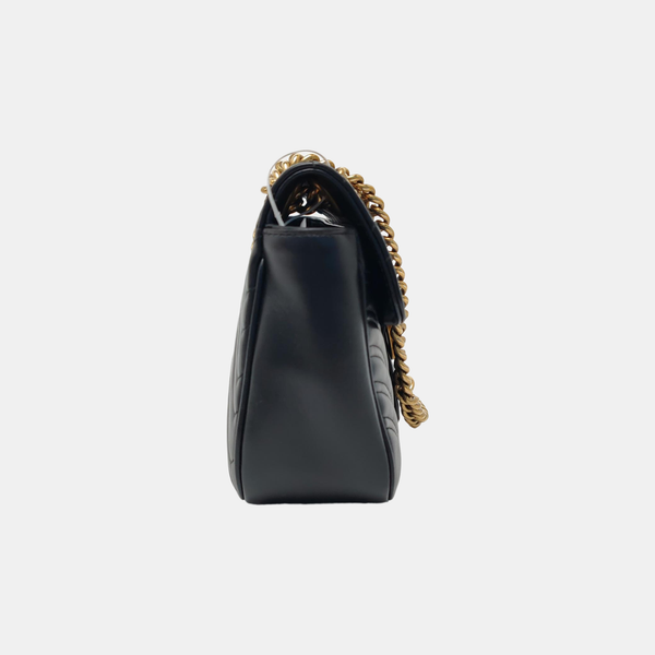 GG Marmont Medium Quilted Calfskin Black