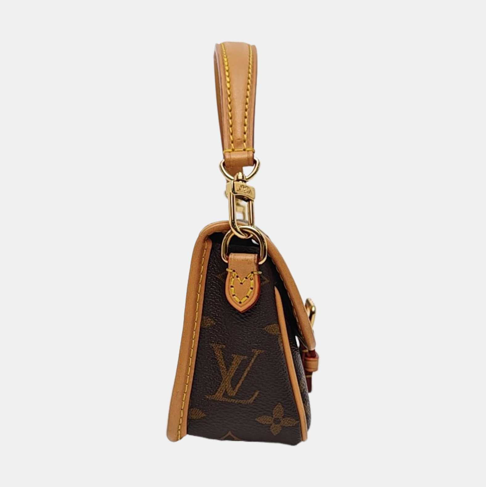 DIANE Nano Monogram Coated Canvas Brown