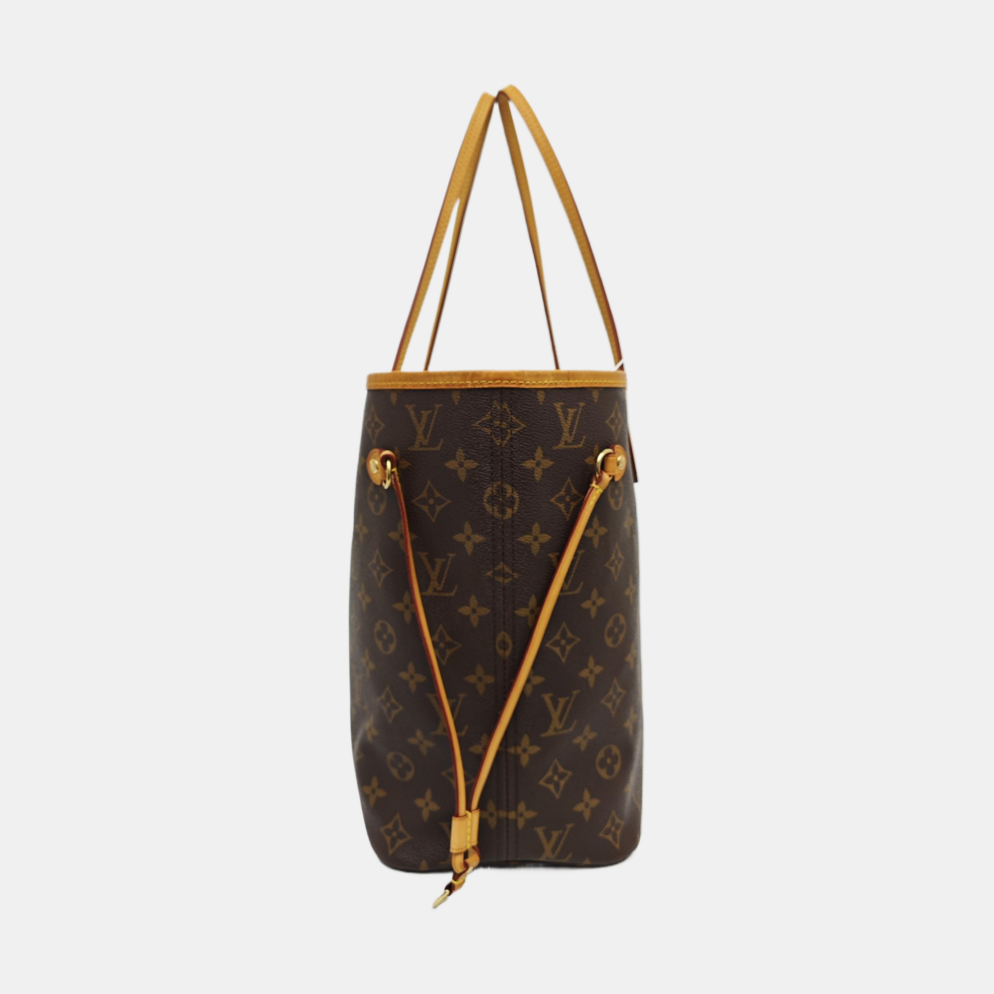NEVERFULL MM Monogram Coated Canvas Brown
