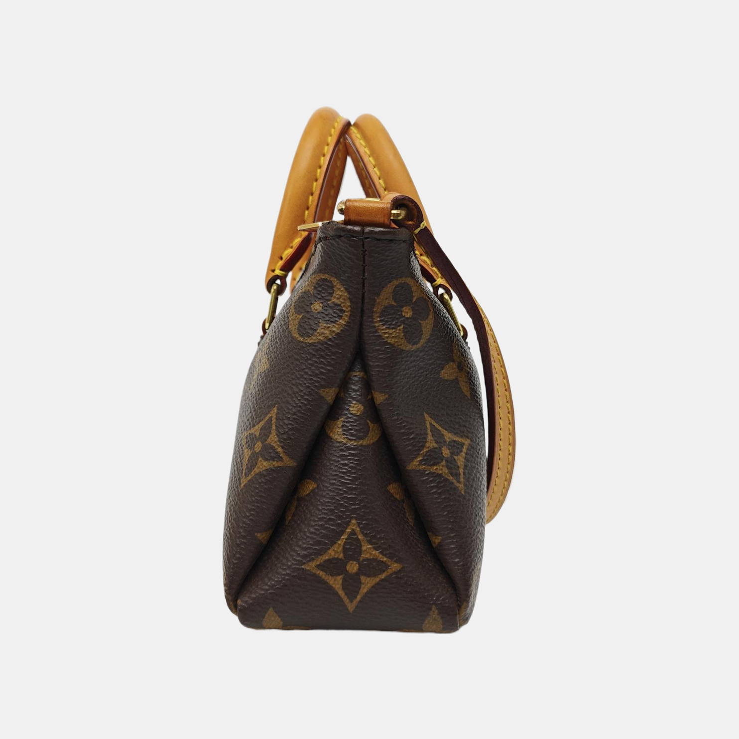 PALLAS Nano Monogram Coated Canvas Brown