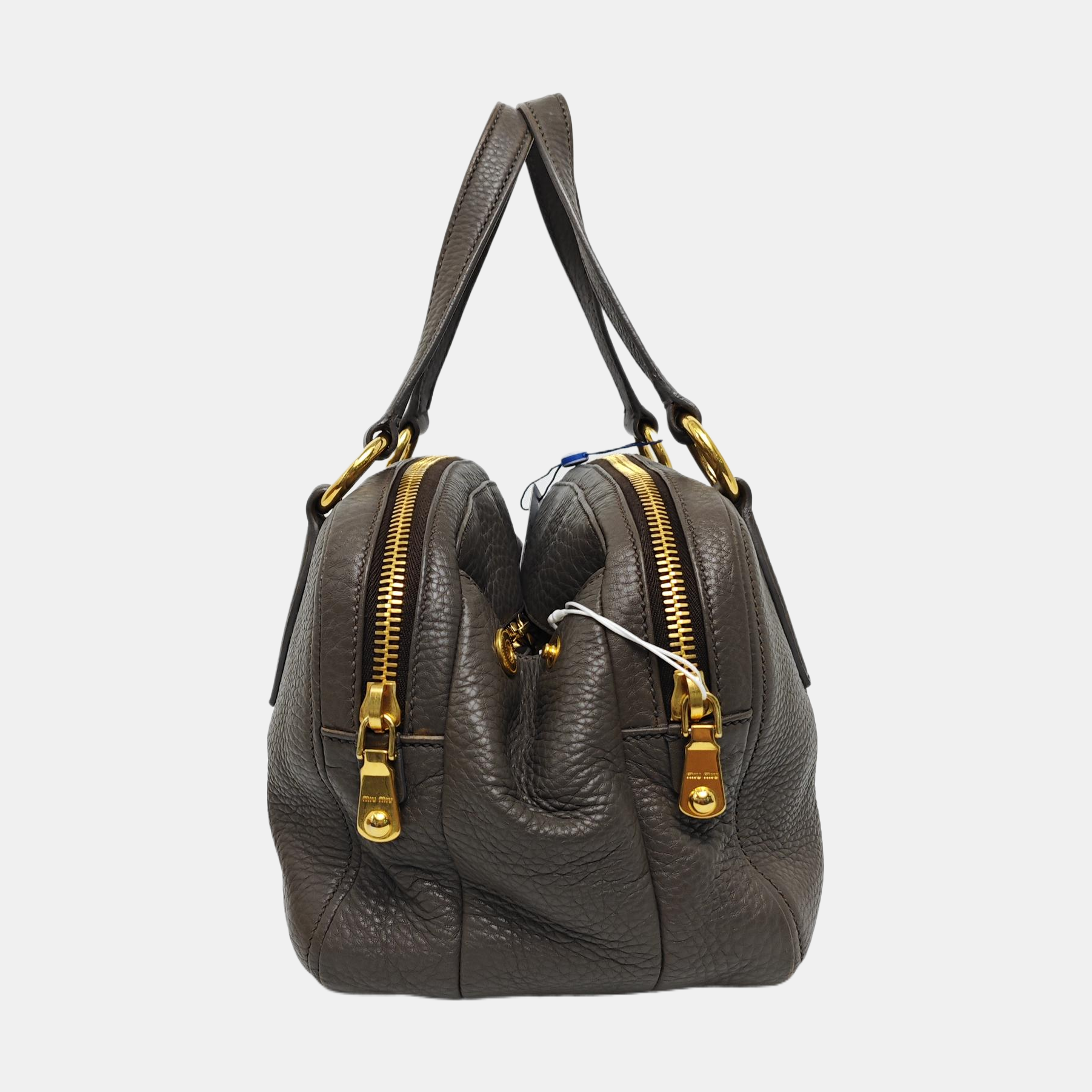 Calfskin Shoulder Bag Gray