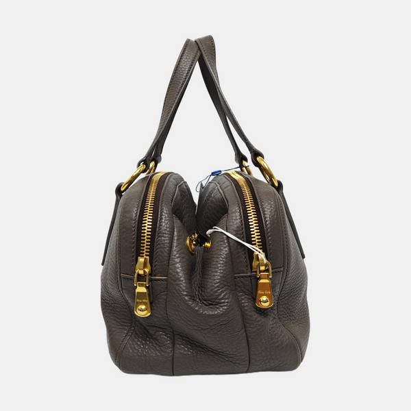 Calfskin Shoulder Bag Gray