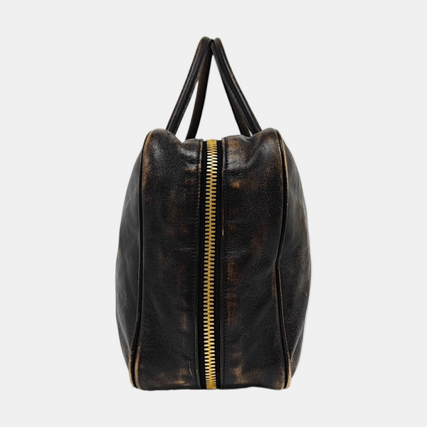 Authenticated pre-owned  Beau Large Calfskin Brown - Top Handle Bag at Looply