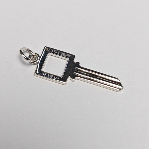 Tiffany Keys 18k White Gold Silver Pendant