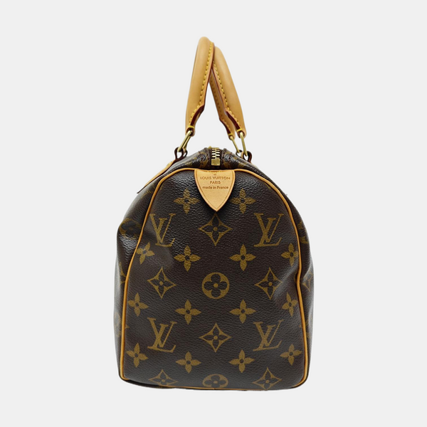 SPEEDY 25 Monogram Coated Canvas Brown