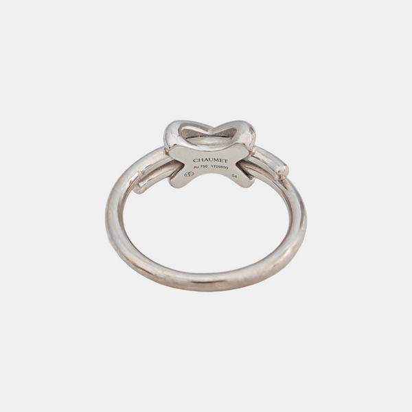 Jeux De Liens 18k White Gold Silver Ring EU 54