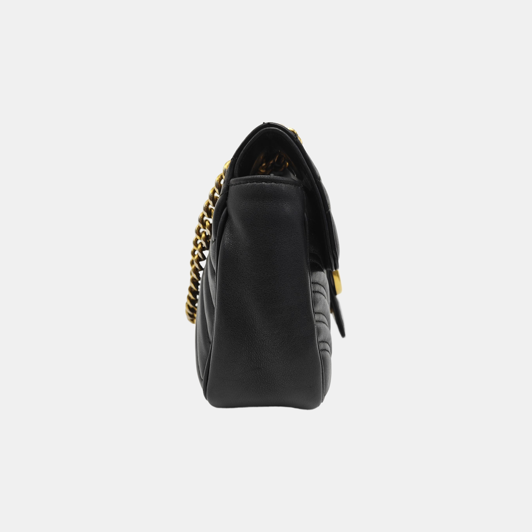 GG Marmont Medium Quilted Calfskin Black