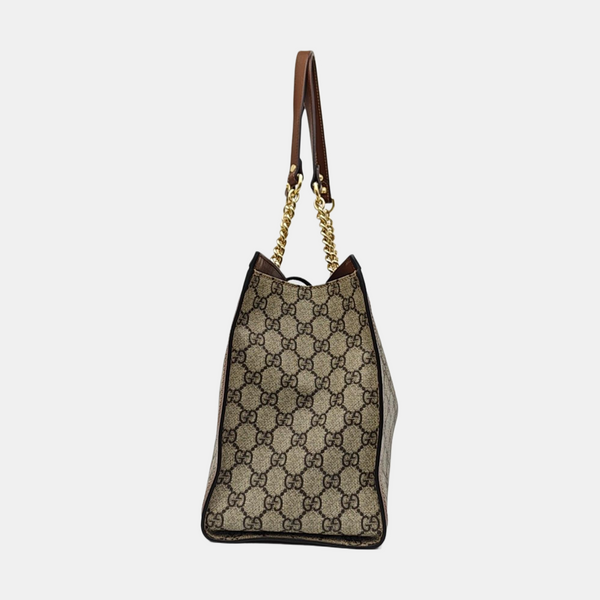 Padlock Medium Monogram Coated Canvas Beige