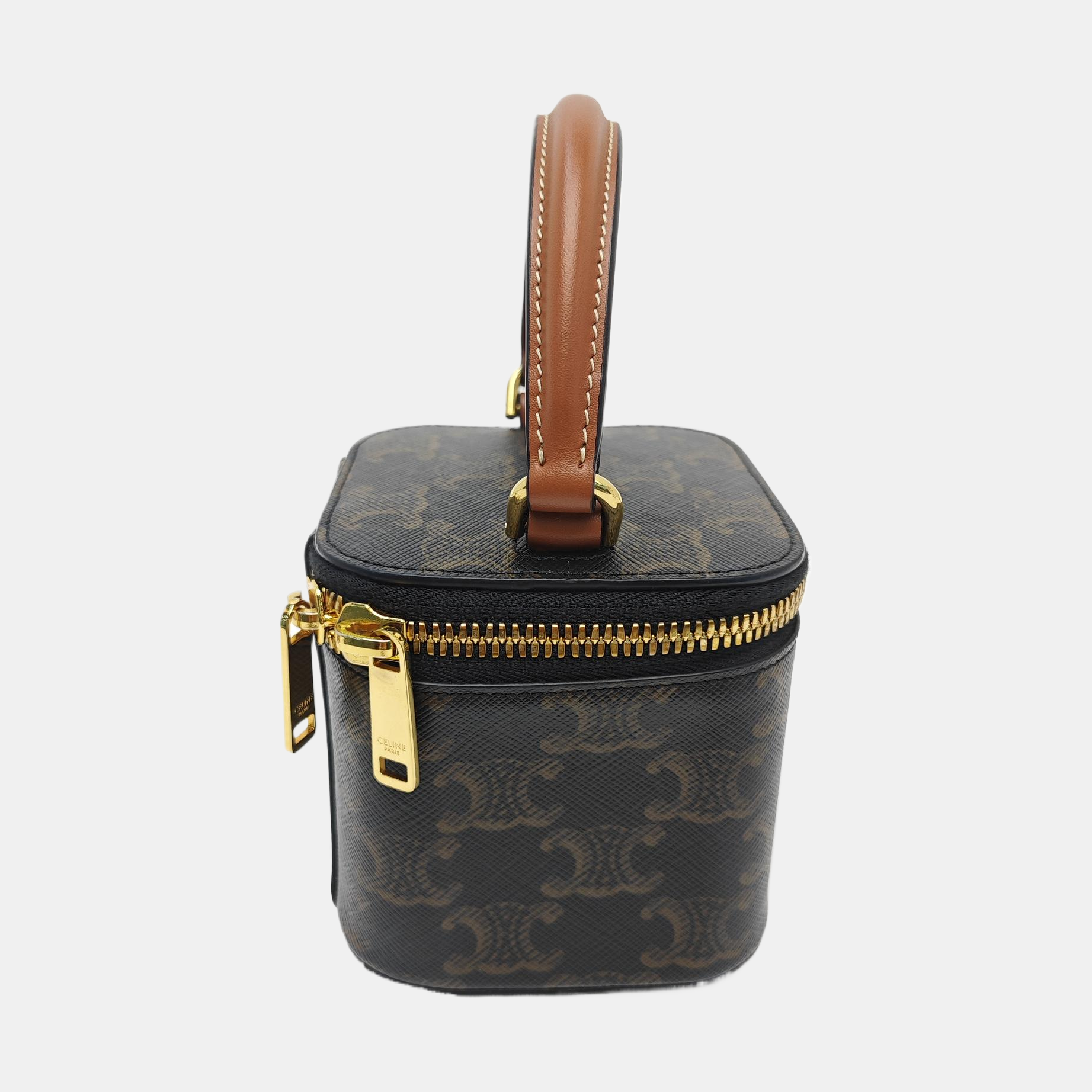 Coated Canvas Shoulder Bag Black