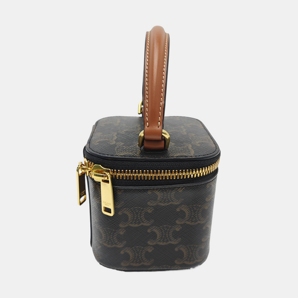 Coated Canvas Shoulder Bag Black
