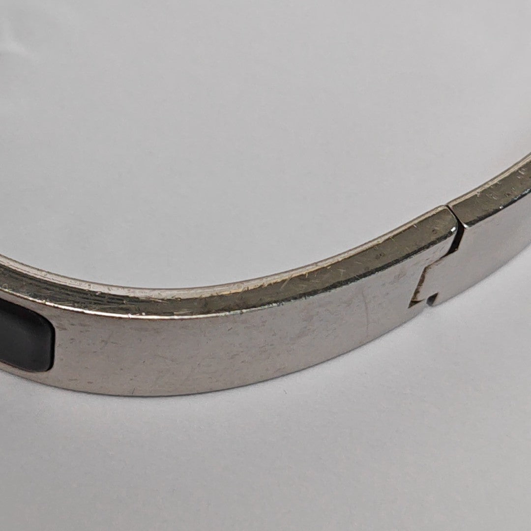 Clic H Metal Silver Bangle