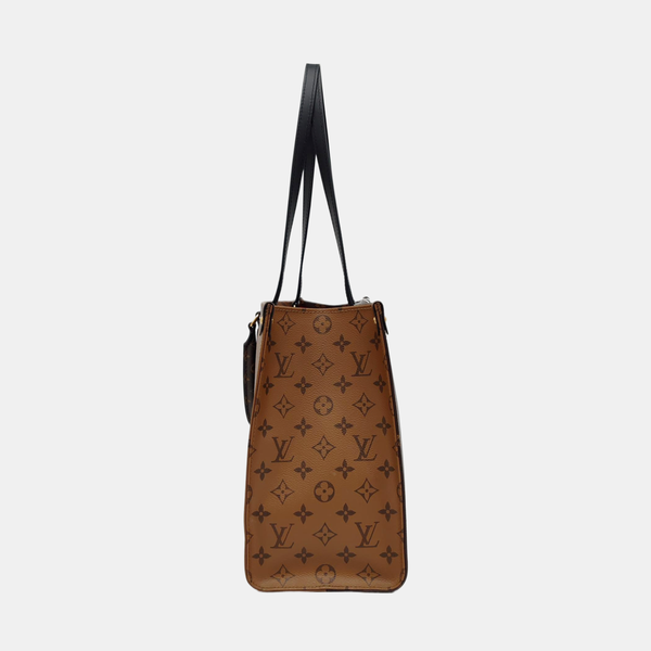 Authenticated pre-owned  ONTHEGO MM Monogram Coated Canvas Brown - Tote Bag at Looply