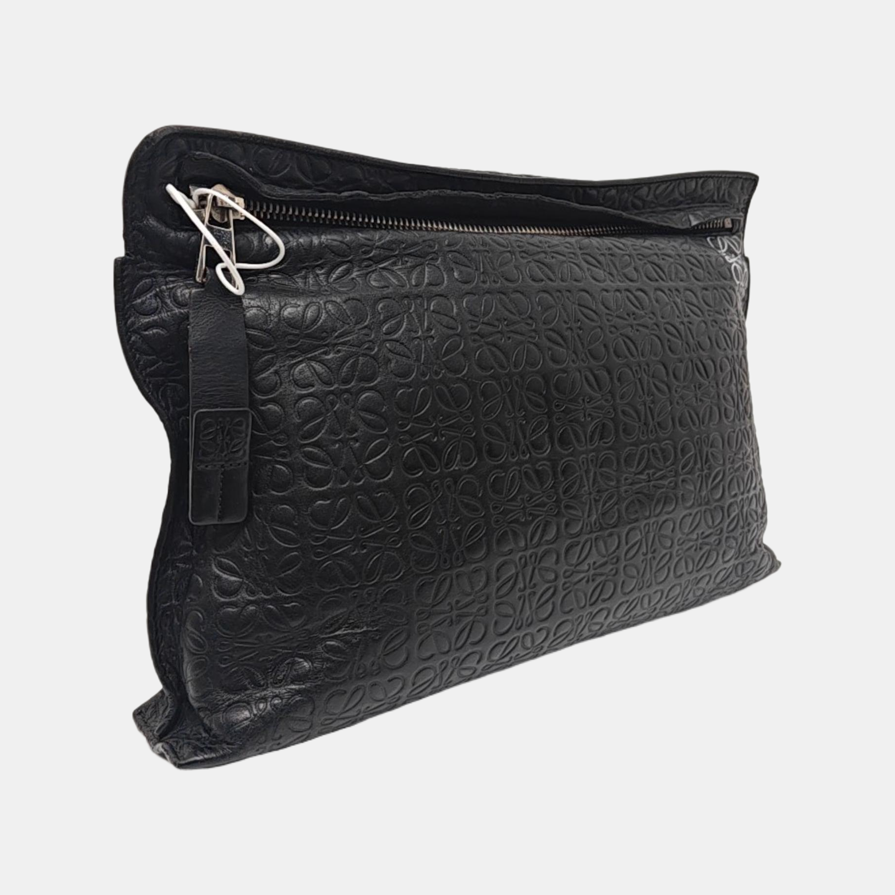 T Pouch Monogram Calfskin Black