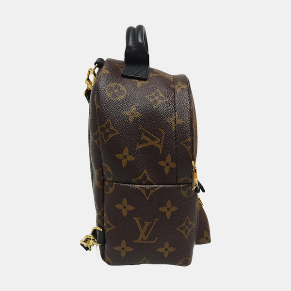 PALM SPRINGS Mini Monogram Coated Canvas Brown
