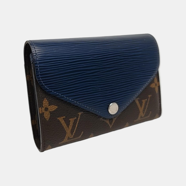 MARIE LOU Monogram Coated Canvas Brown Wallet